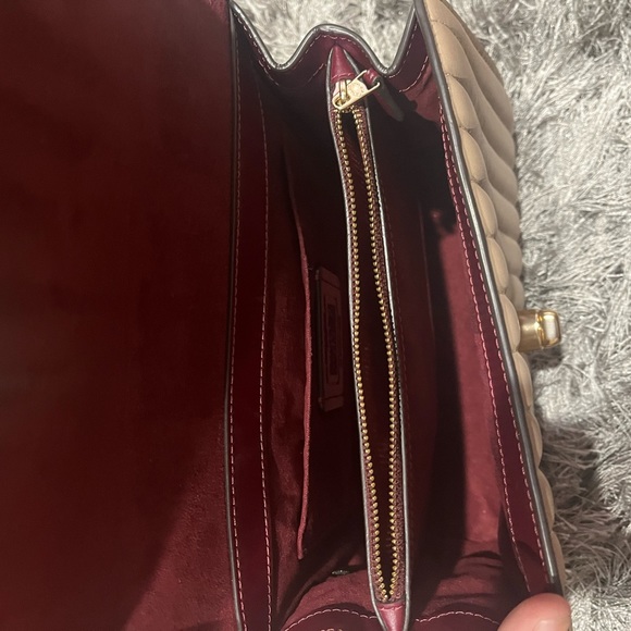 Coach Tilly with linear quilting in Taupe - Picture 3 of 7